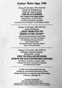 Eutiner Weber-Tage 1996
